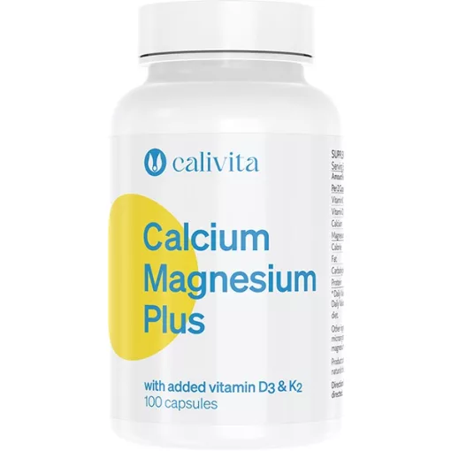 CaliVita Calcium Magnesium Plus (100 capsule)calciu, magneziu + vitaminele D3 și K2